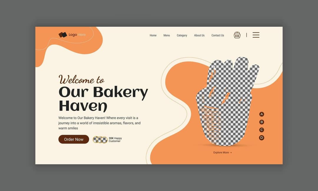 Local cafe & bakery mockup